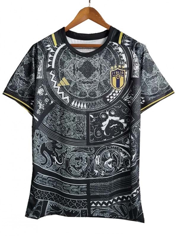 Italie maillot d'avant-match chemise d'entraînement spéciale uniforme de football vêtements de sport pour hommes hauts de football noirs gilet de sport 2024-2025
